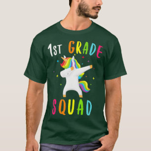 1st Grade Squad Unicorn First Grade Teacher T-Shirt