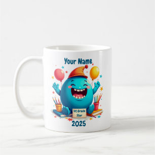 1st Grade Star Celebration – Cute Cartoon Design Coffee Mug