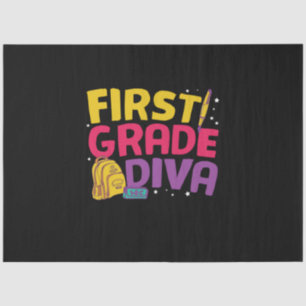 1st Grade Teacher 1st Grade Diva Tissue Paper