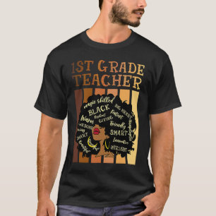 1st Grade Teacher Black Magic Skilled Awesome Big  T-Shirt