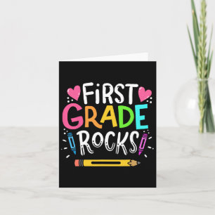 1st Grade Teacher Gift 1st Grade Rock Card