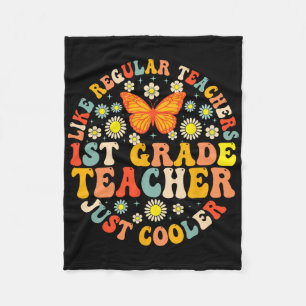 1st Grade Teacher Like A Normal Teacher But Much C Fleece Blanket