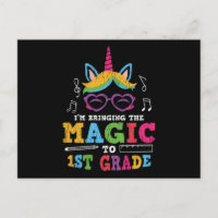 1st Grade Unicorn Back to School First Day Kids