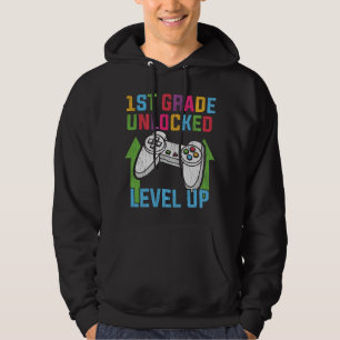 1st Grade Unlocked Gamer Back To School Video Game Hoodie