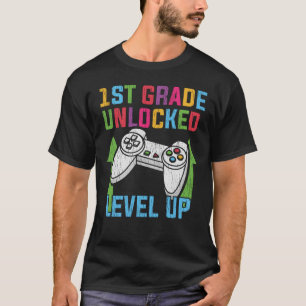 1st Grade Unlocked Gamer Back To School Video Game T-Shirt