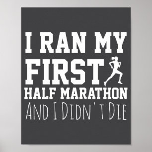 1st Half Marathon Runner Funny Running First  Poster