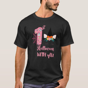 1st Haloween Unicorn With You Mom Dad Birthday Ann T-Shirt