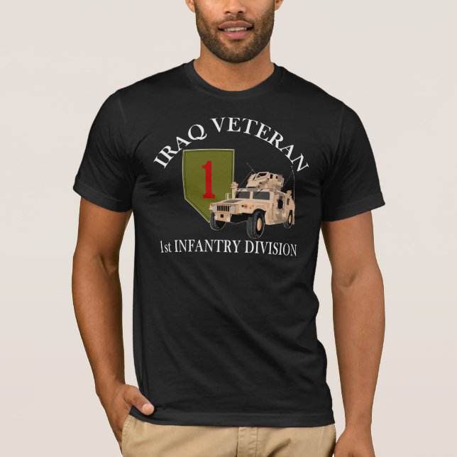 1st ID Iraq Vet - Humvee T-Shirt (Front)