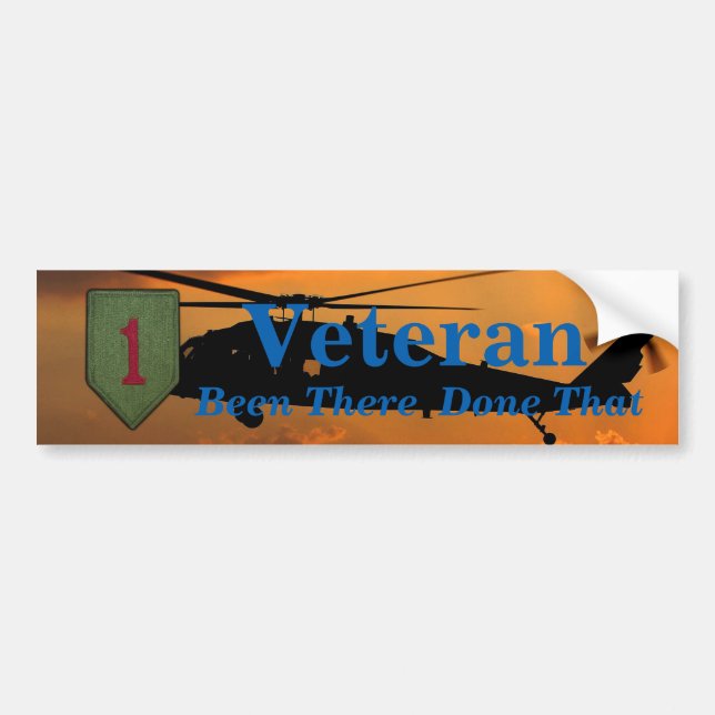 1st Infantry Big Red 1 LRRPS Veterans Vets Patch Bumper Sticker (Front)