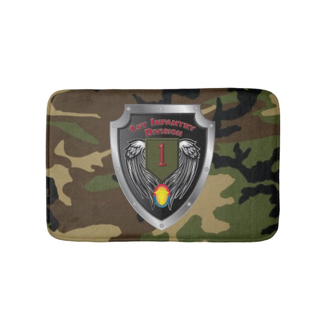 1st Infantry Div “Big Red One” Veteran Bath Mat (Front)