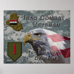 1st Infantry Div Iraq Combat Veteran Poster