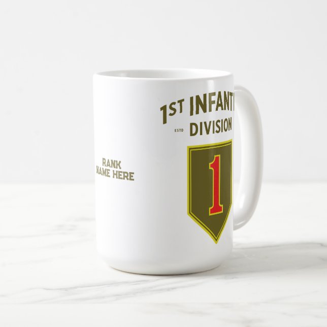 1st Infantry Division "Big Red One" Custom Coffee Mug (Front Right)