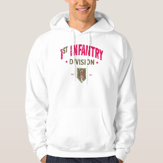 1st Infantry Division "Big Red One" Distressed Hoodie (Front)