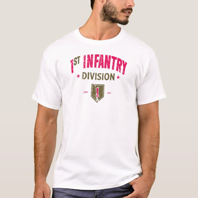 1st Infantry Division "Big Red One" Distressed T-Shirt (Front)
