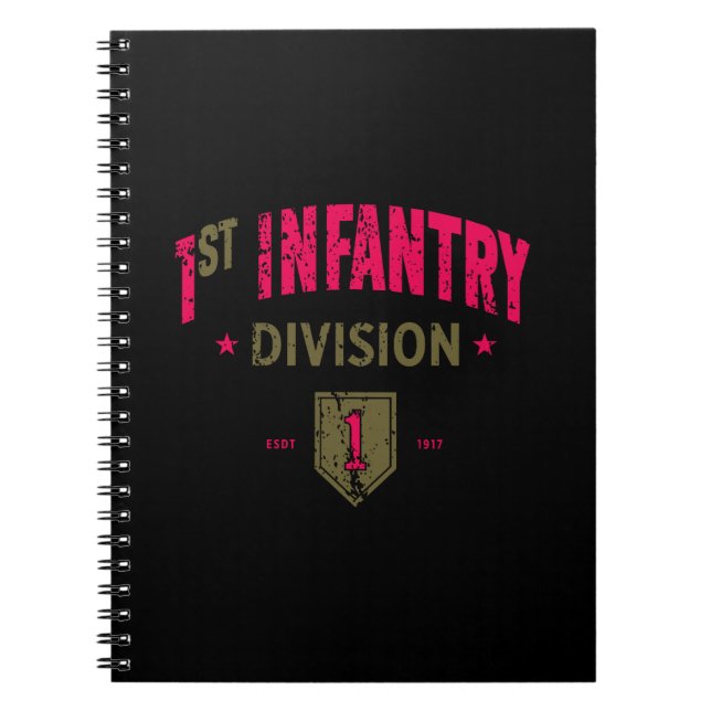 1st Infantry Division "BRO" Distressed Notebook (Front)