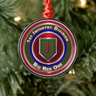1st Infantry Division Keepsake Metal Ornament