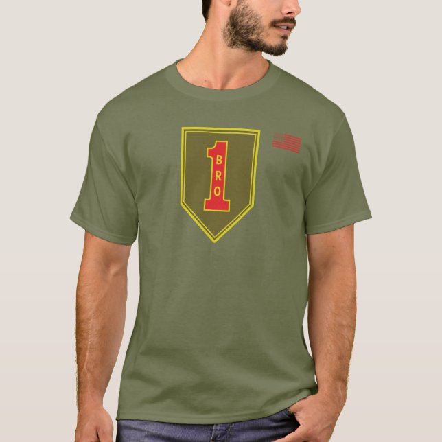 1st Infantry Division Patch Big Red One T-Shirt (Front)