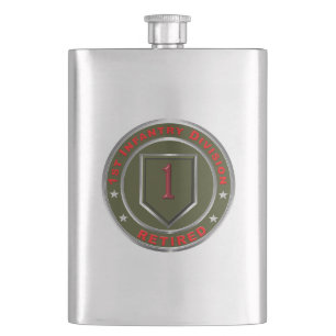 1st Infantry Division Retired Hip Flask