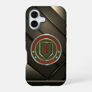 1st Infantry Division Retired Veteran iPhone 16 Case