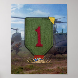 1st Infantry Division Vietnam War Patch Print