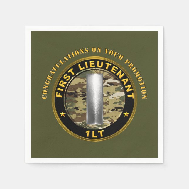 1st  Lieutenant 1LT Promotion   Napkin (Front)