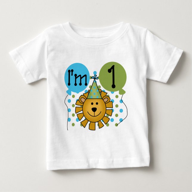 1st Lion Birthday Tshirts and Gifts (Front)