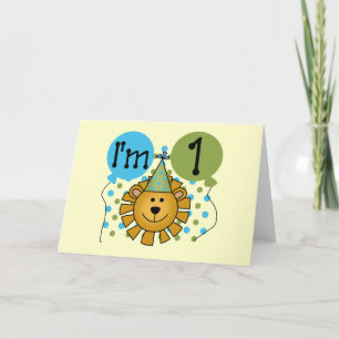 1st Lion Birthday Tshirts and Gifts Card