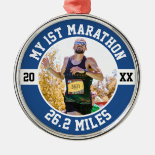 1st Marathon Runner First Running Marathoner 26 2 Metal Ornament