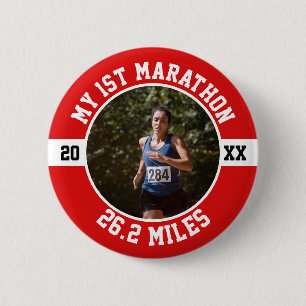 1st Marathon Running First Runner Sports 26 2 6 Cm Round Badge