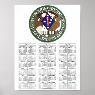 1st MARINE DIVISION DESERT STORM Poster