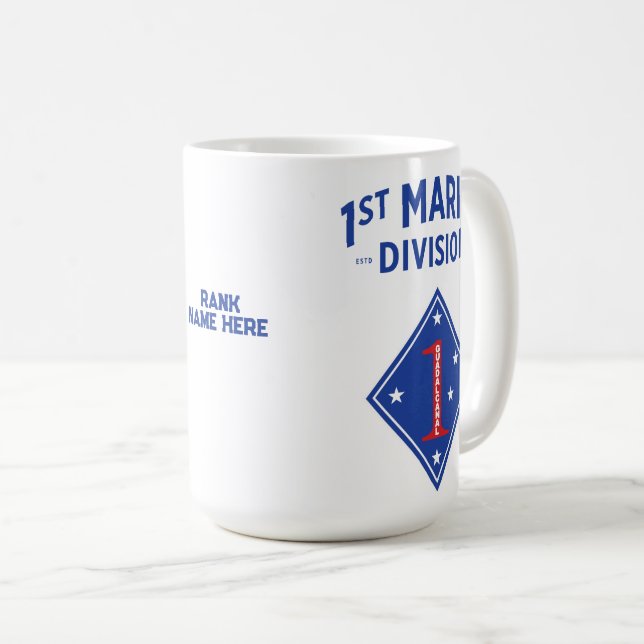1st Marine Division - The Old Breed Custom Coffee Mug (Front Right)