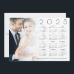 1st Married 2025 Calendar Photo Merry Christmas Holiday Card<br><div class="desc">1st Married 2025 Calendar Photo Christmas Available digitally or printed. To celebrate your first Christmas as newlyweds, send a handy 2025 calendar along with your Christmas greetings personalised with your favourite photo from your wedding day! Simply swap in your photo with the sample image and personalise your thank you holiday...</div>