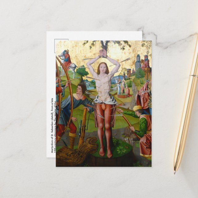 1st Martyrdom of St. Sebastian (M 013) Postcard (Front/Back In Situ)