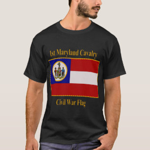 1st Maryland Cavalry Civil War Flag T-Shirt