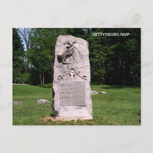 1ST MASSACHUSETTS CALVARY POSTCARD (Front)