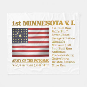 1st Minnesota Volunteer Infantry (BH) Fleece Blanket