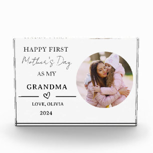 1st MOTHERS Day Gift for New Grandma Gift from Bab Photo Block
