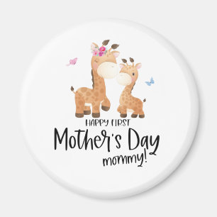 1st Mothers Day Giraffe Magnet