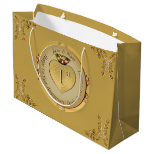 1st or 50th Golden Ochre Gift Bag