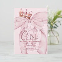 1st Pink Bow Girls Just Wanna Be One Birthday