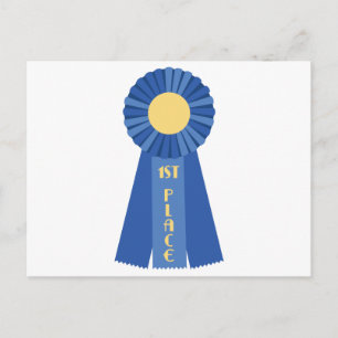 1st Place Ribbon Postcard