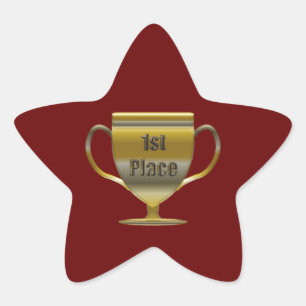 1st Place Trophy Star Sticker