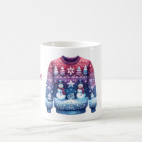 1st Place Winner Ugly Sweater Blue Red Purple