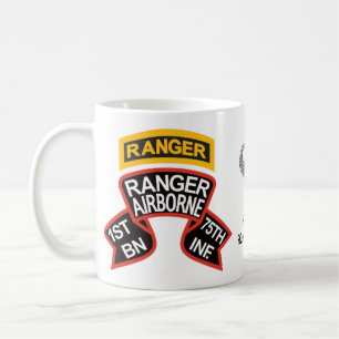 1st Ranger Battalion old-style scroll with tab Coffee Mug