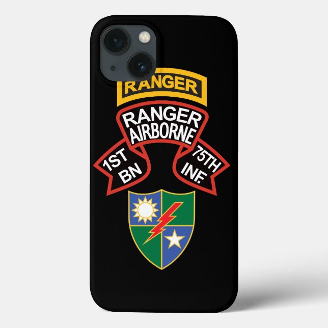 1st Ranger BN, 75th INF old-style scroll with tab Case-Mate iPhone Case (Back)