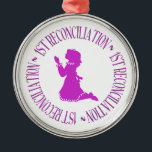 1st Reconcilation - First Confession (girl) Metal Tree Decoration<br><div class="desc">1st Reconcilation - First Confession (girl). Also available for boys. Confession is good for the soul! Feel free to add your own words and/or pictures to this item, or change the background colour, via Zazzle's great customisation tools. This design is also available on many other products. Thanks for stopping by!...</div>