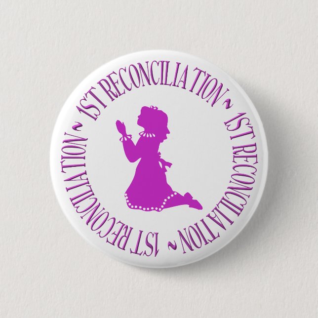1st Reconciliation - Confession 6 Cm Round Badge (Front)