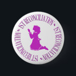 1st Reconciliation - Confession 6 Cm Round Badge<br><div class="desc">1st Reconciliation - Confession - Available for either boys or girls This design is great for First Confessions, RCIA, or just to show your love for our Lord in The Sacrament of Reconciliation. You can add your own words, pictures, and/or change the background colour using Zazzle's great customisation tools. This...</div>