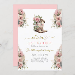 1st Rodeo Birthday Girl Invitation
