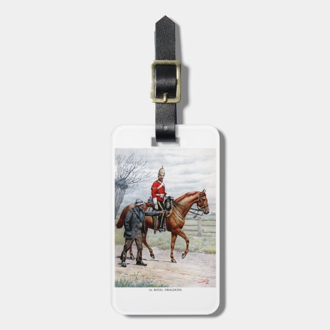 1st Royal Dragoons Luggage Tag (Front Vertical)